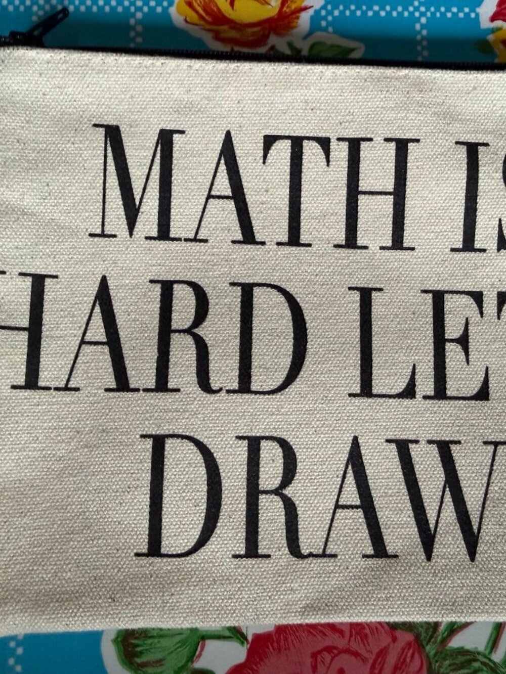 Pamela Barsky Math Is Hard Let's Draw pouch